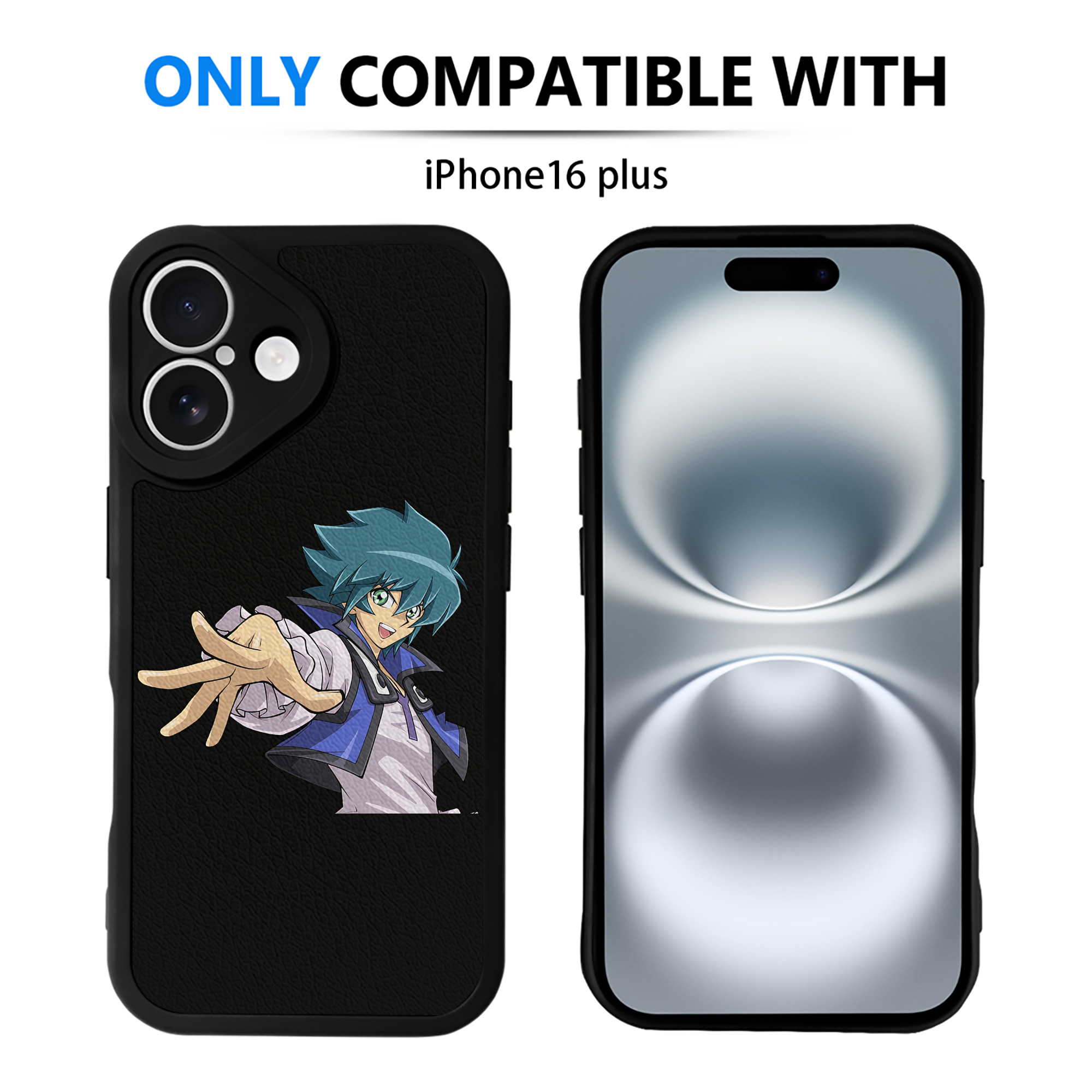 （画像用） 遊☆戯☆王 Yu-Gi-Oh! 【iPhone 16シリーズ対応】シリコンスマホケース（レザー調） 材質：シリコン
